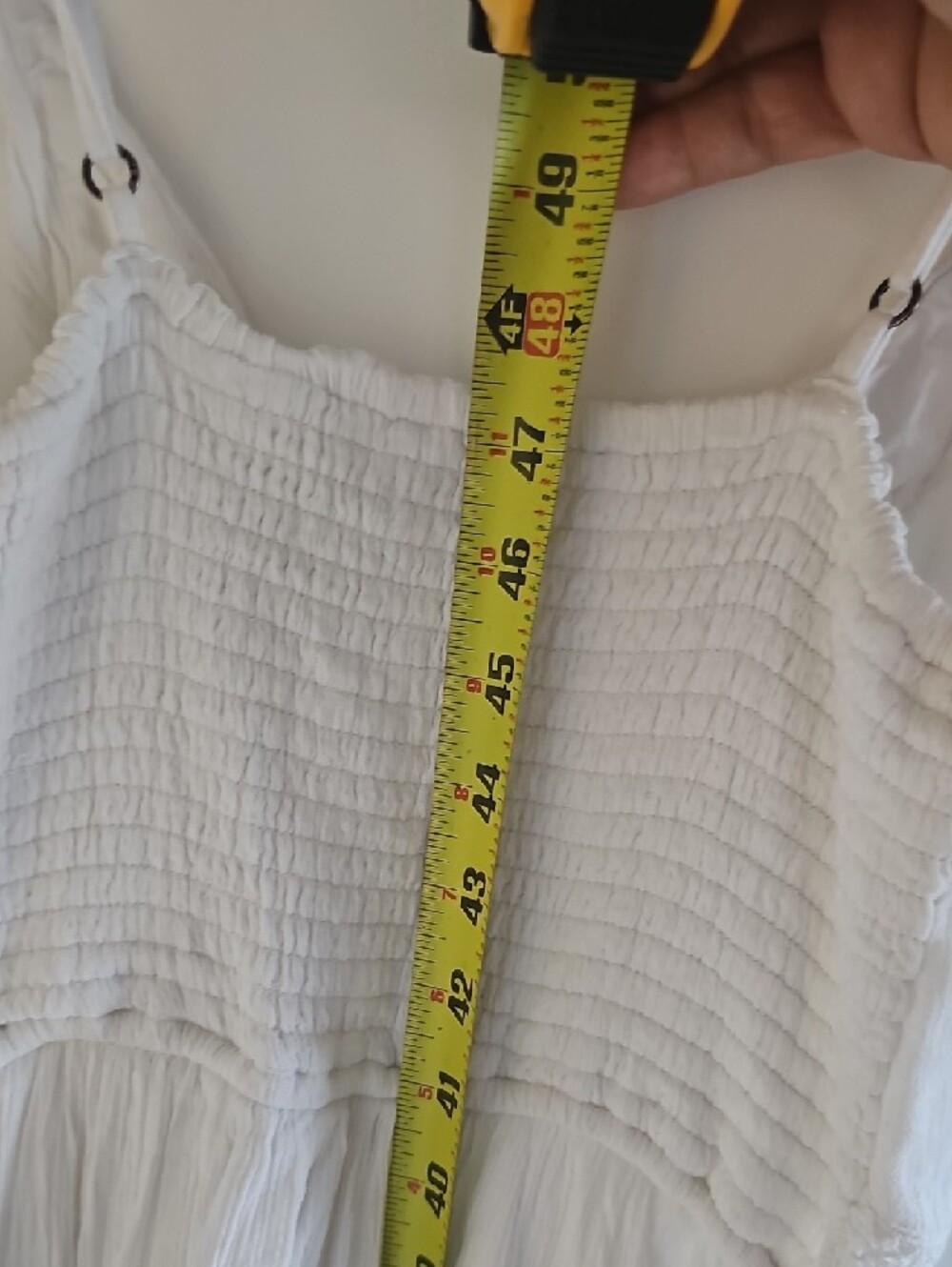 Abercrombie & Fitch White Crochet-Detail Maxi Dress - Picture 7 of 9